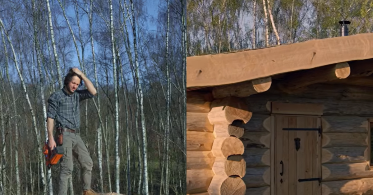 Vianney achève sa cabane après 9 mois : son fils de 4 ans lui donne un coup de main